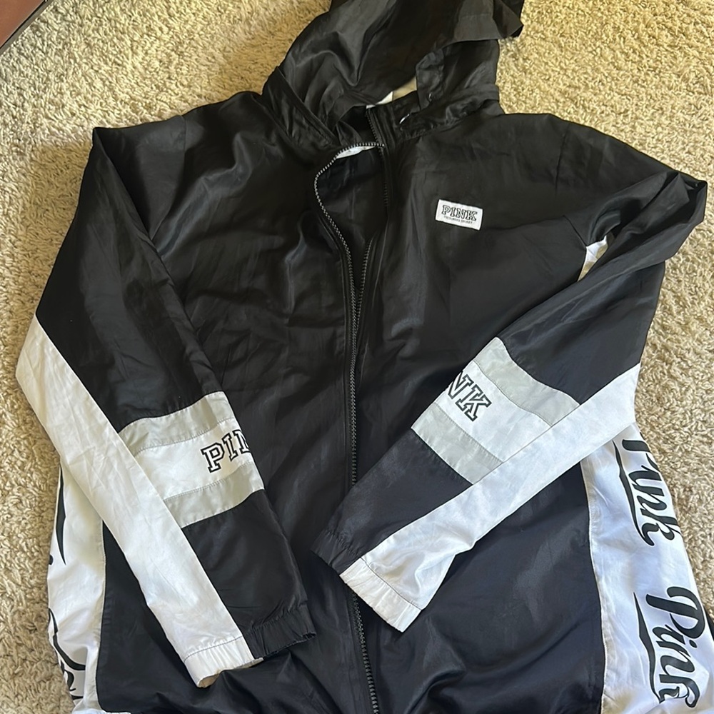 PINK Victoria's Secret Black and White Jacket